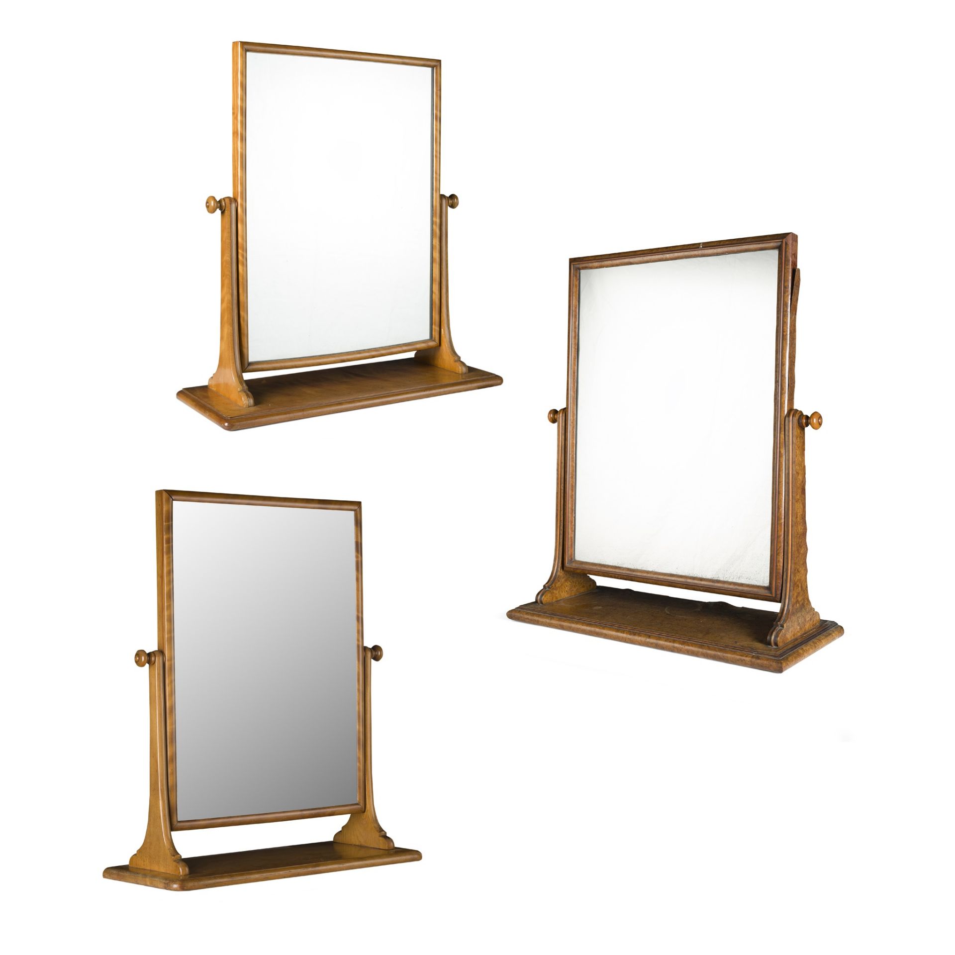 THREE VICTORIAN TOILET MIRRORS 19TH CENTURY