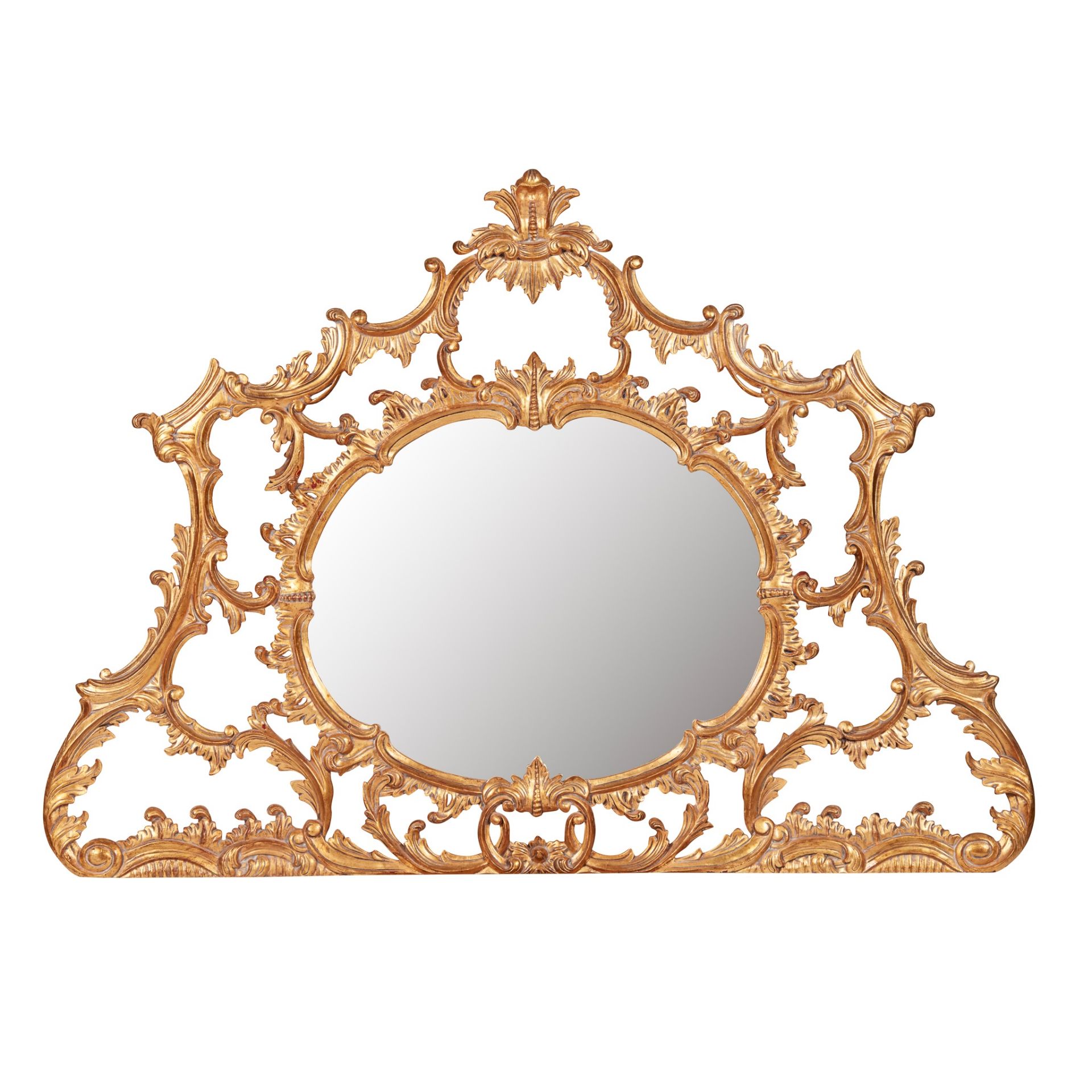 GEORGIAN STYLE GILTWOOD OVERMANTEL MIRROR MODERN