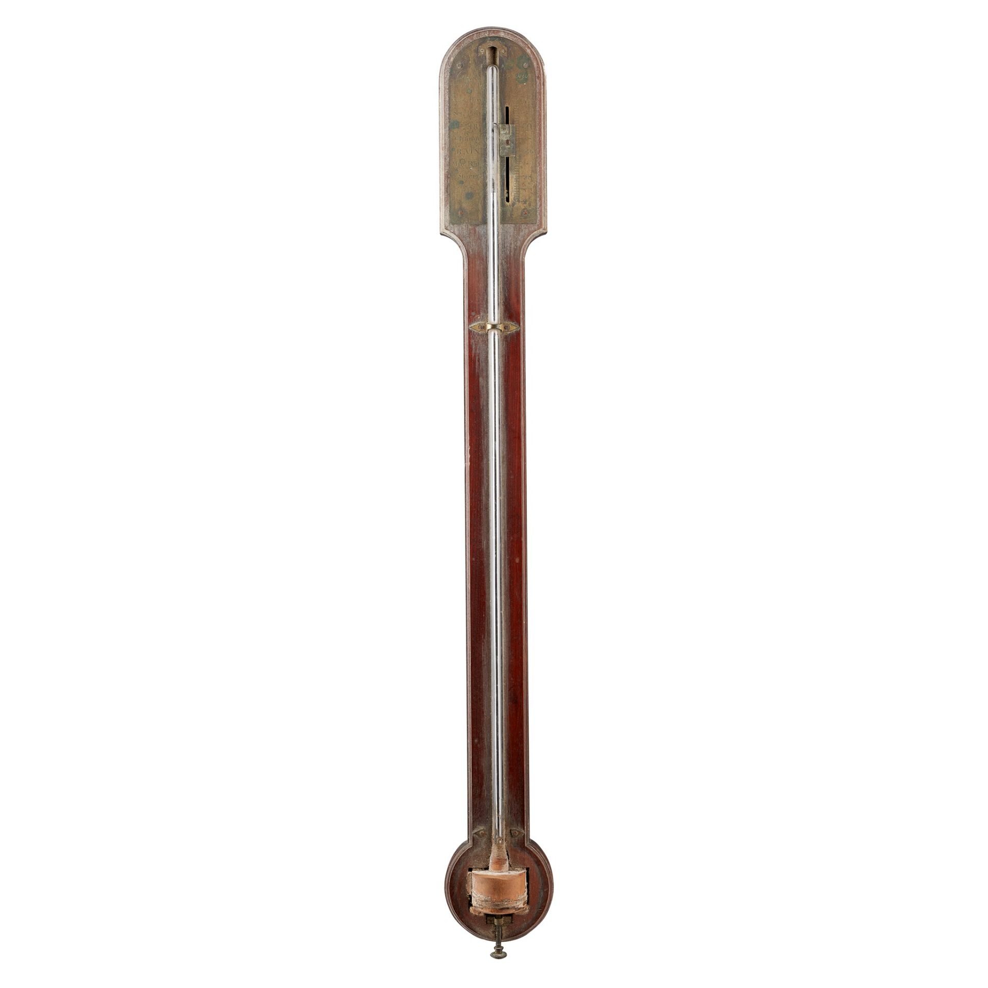 GEORGE III MAHOGANY STICK BAROMETER, BY WILLIAM CARY, LONDON LATE 18TH/ EARLY 19TH CENTURY