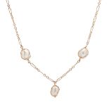 A 9ct gold Scottish pearl set necklace