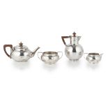 A matched bachelor?s four piece tea service