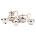 Y A matched three piece tea service