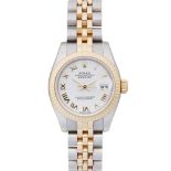 A lady's stainless steel and gold wristwatch, Rolex