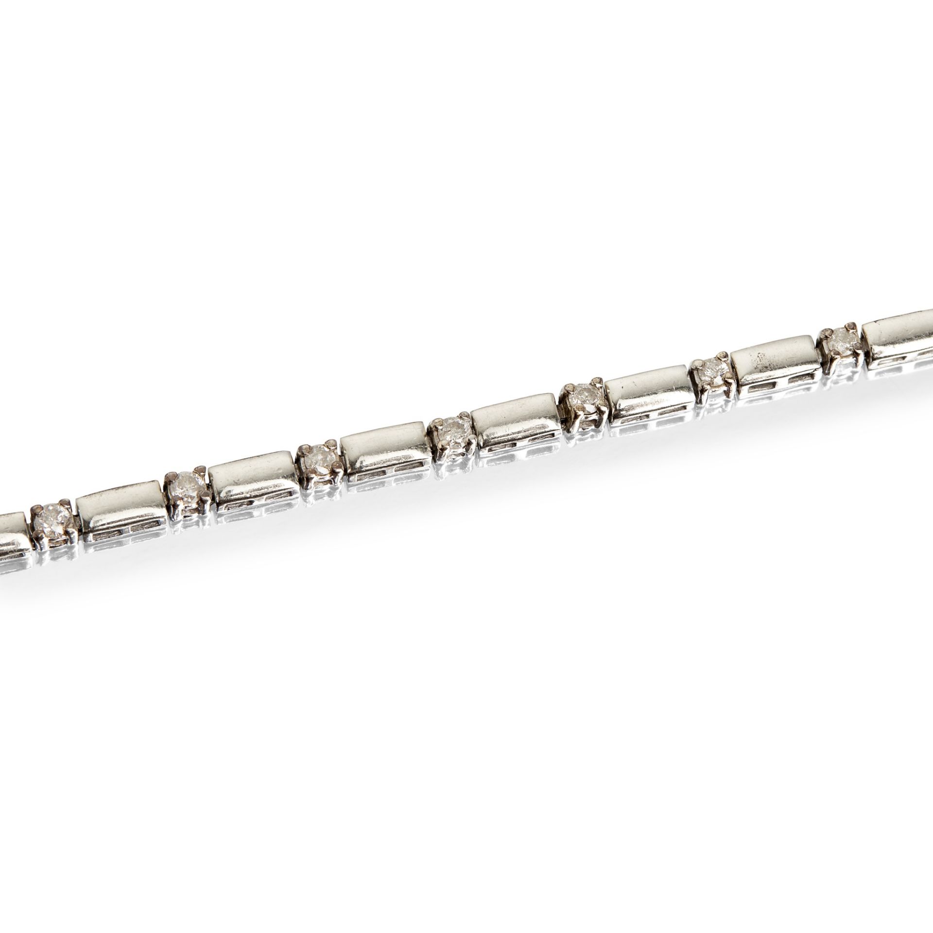 A 9ct gold diamond set bracelet