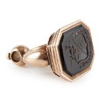 An early 19th century gold mounted large fob seal