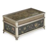 An American early needlework marriage casket, Crichton & Co. Ltd