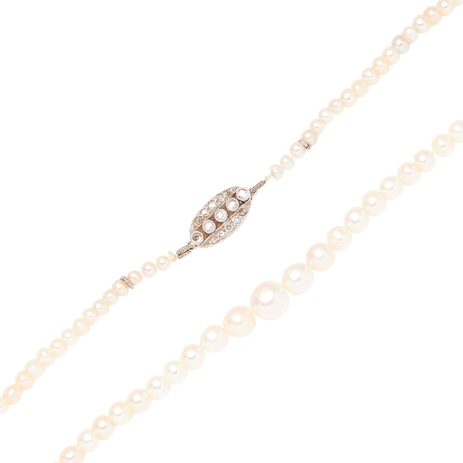 A natural saltwater pearl necklace