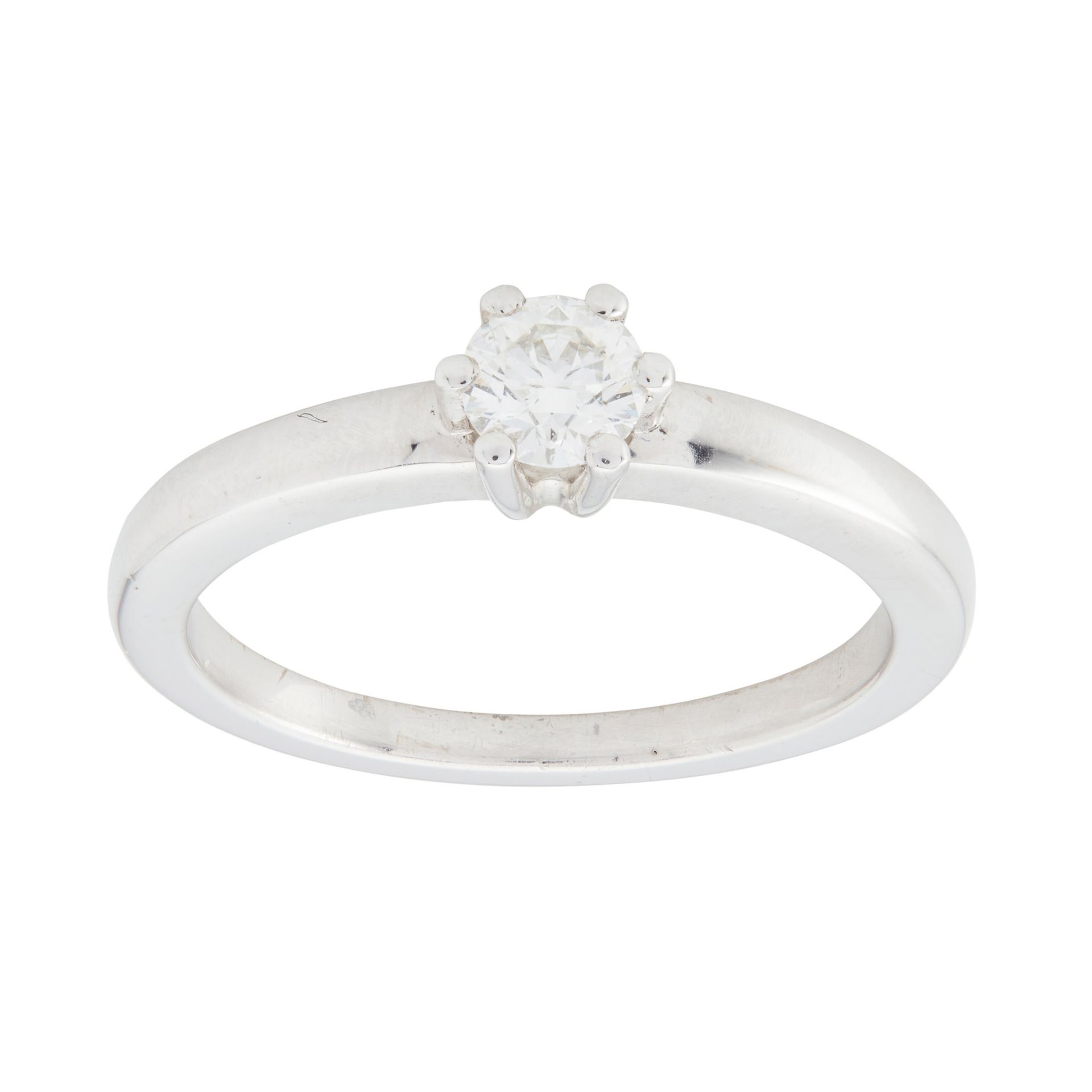 A single stone diamond set ring