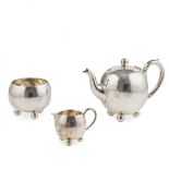 A matched Victorian bachelor's tea service Four Pieces