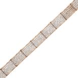 A 9ct gold diamond set bracelet