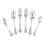 A matched suite of Scottish flatware