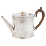 Y A Victorian drum shaped teapot