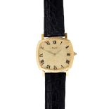A gentleman's 18ct gold cased wrist watch, Piaget