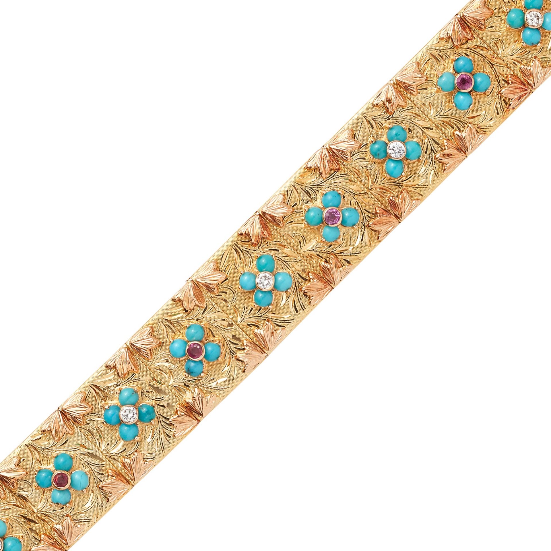 A multi-gem set bracelet