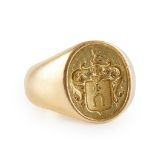 A gentleman's large armorial ring