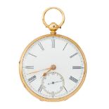 An 18ct gold cased pocket watch