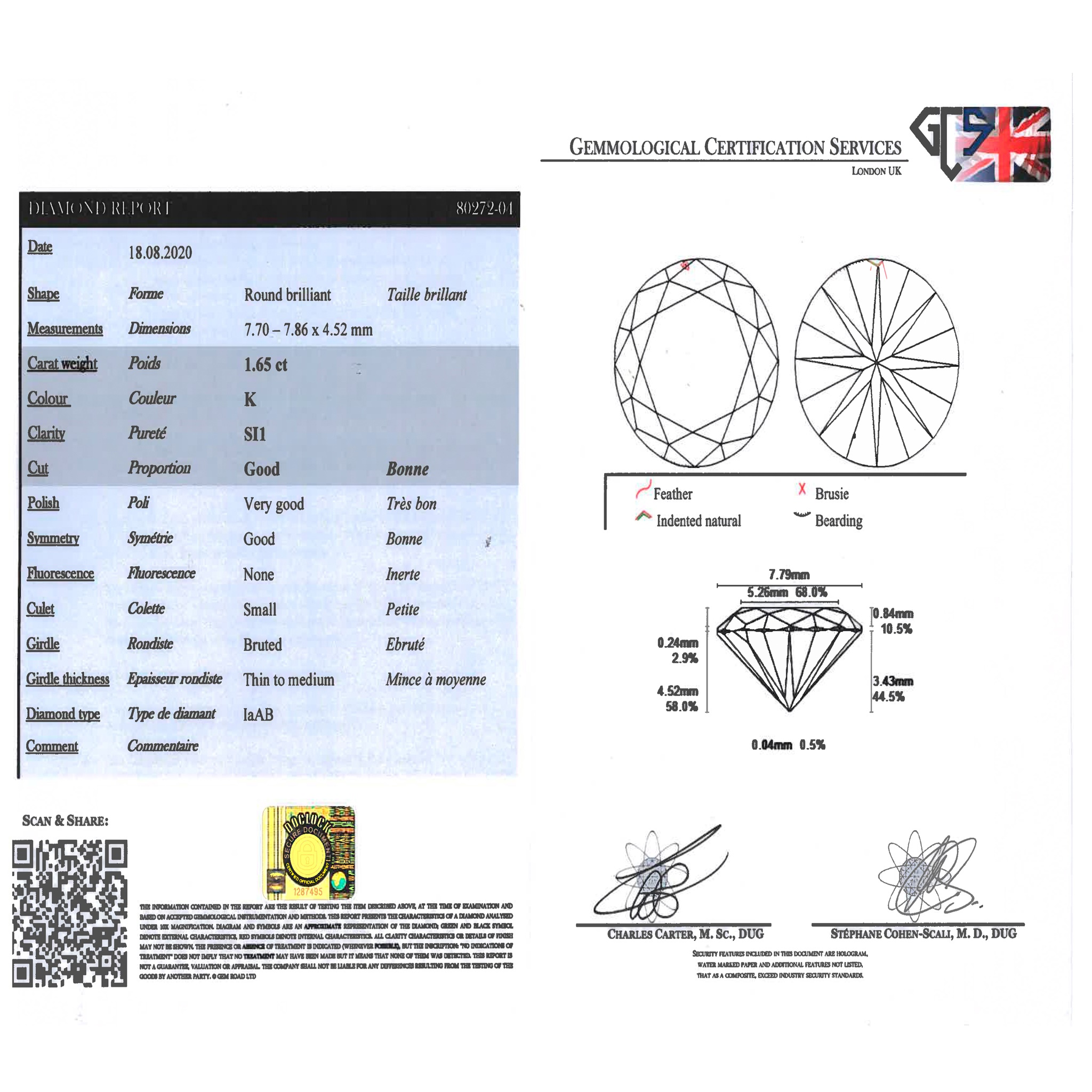 A single loose round brilliant-cut diamond - Image 5 of 6