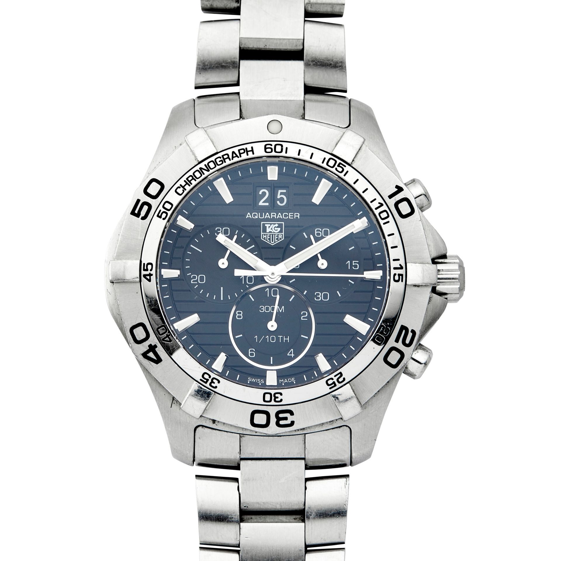A gentleman's stainless-steel chronograph, Tag Heuer
