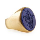 A late 19th century gentleman's seal ring