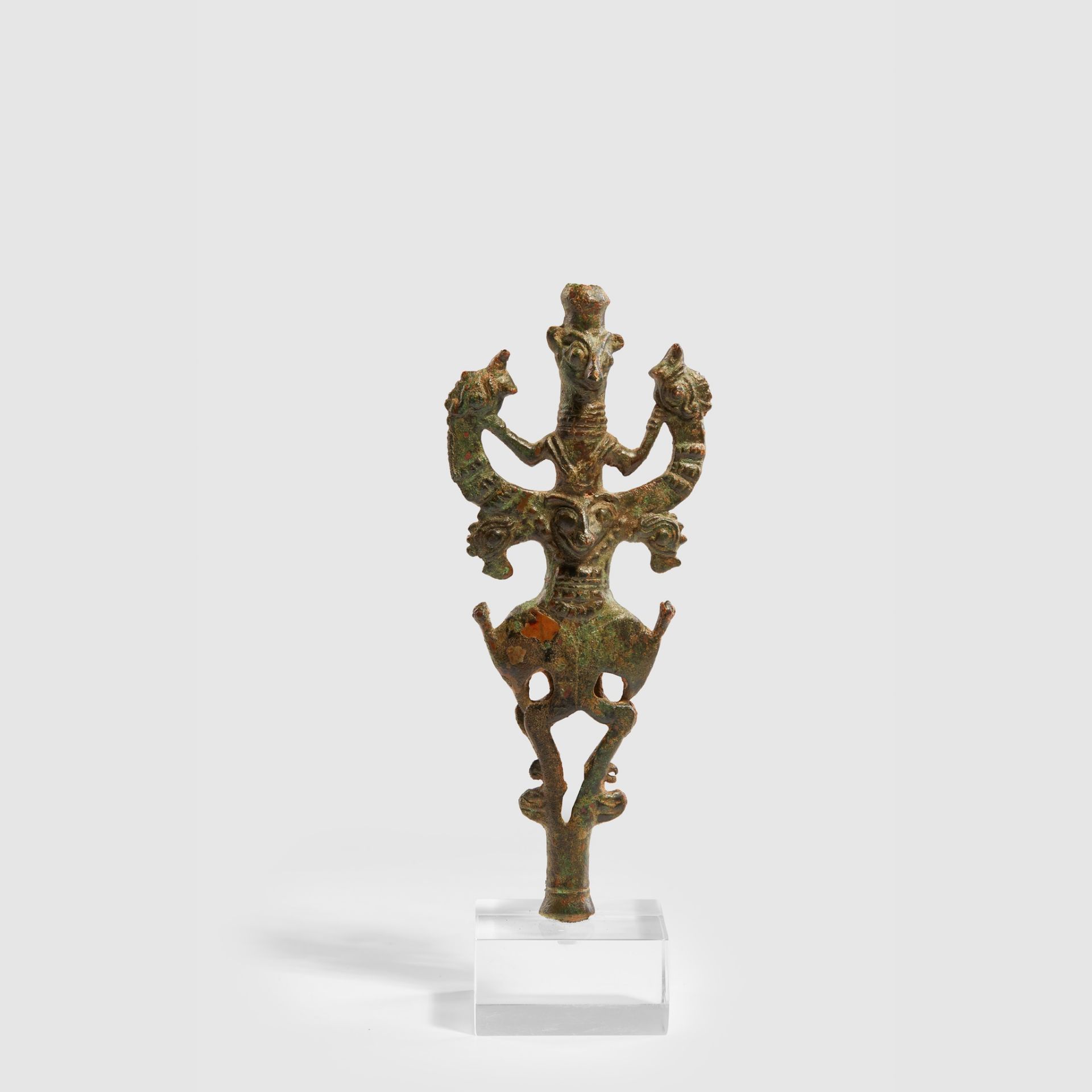 LURISTAN MASTER OF BEASTS STAFF FINIAL NEAR EAST, EARLY FIRST MILLENNIUM - Image 2 of 3