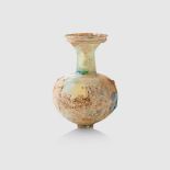 ROMAN POMEGRANITE SHAPED SPRINKLER FLASK EUROPE, 4TH CENTURY A.D.