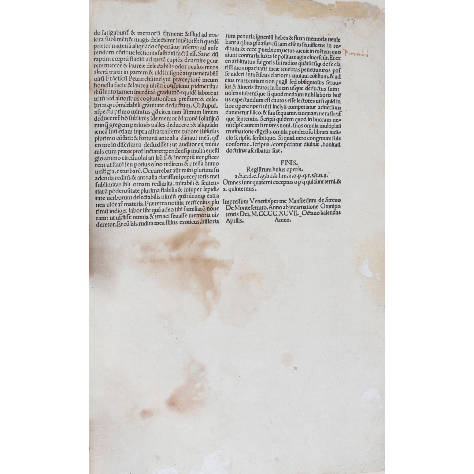 [Incunable] Boccaccio, Giovanni Genealogie [Deorum gentilium] - Bild 3 aus 3