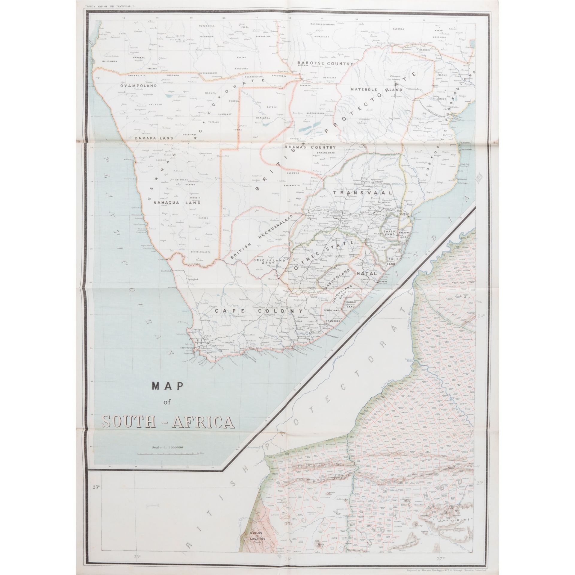 Fehr & Du Bois, publishers Troye's Map of the Transvaal - Bild 3 aus 6