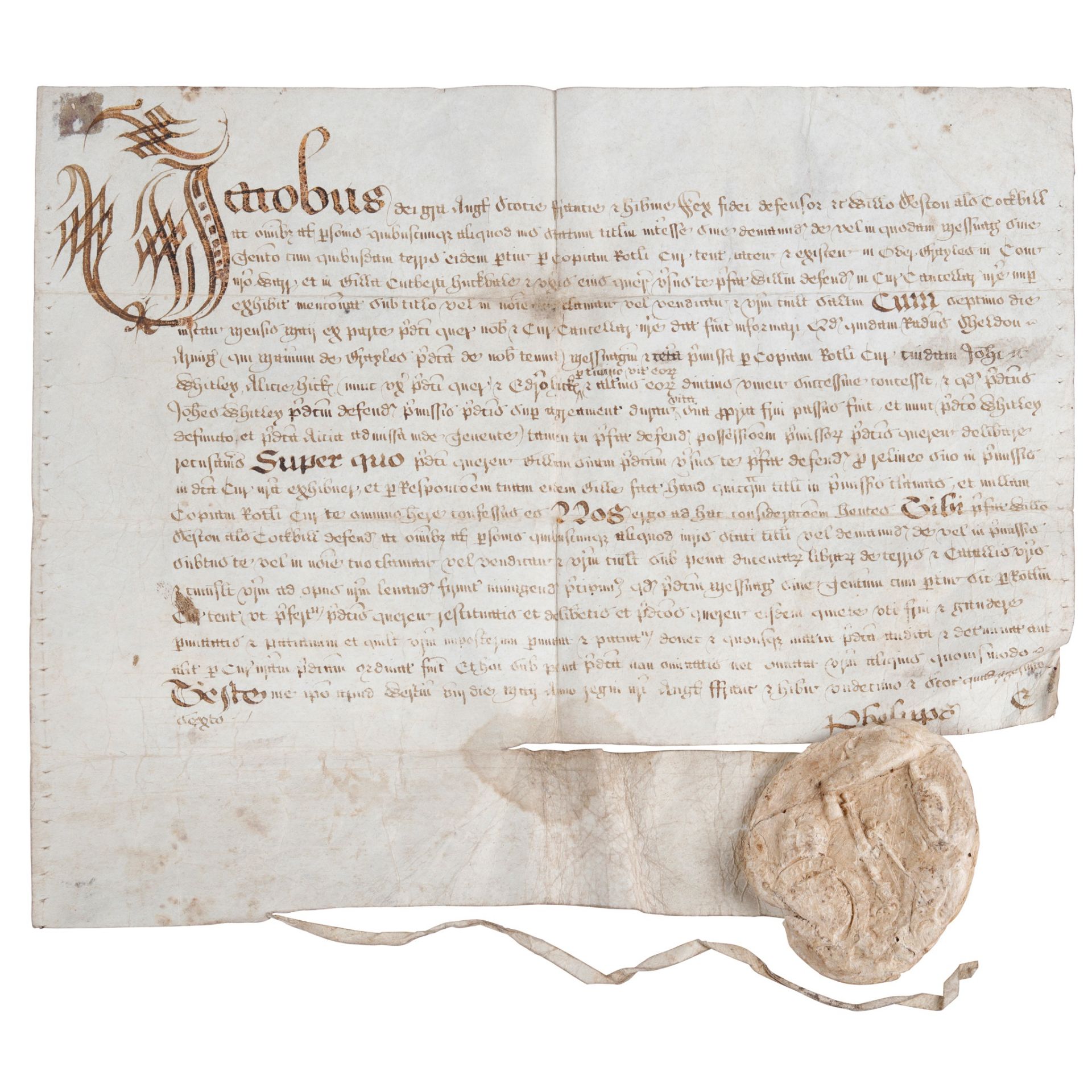 Warwickshire - King James VI & I. A Royal Confirmation of title and interest in a messuage and