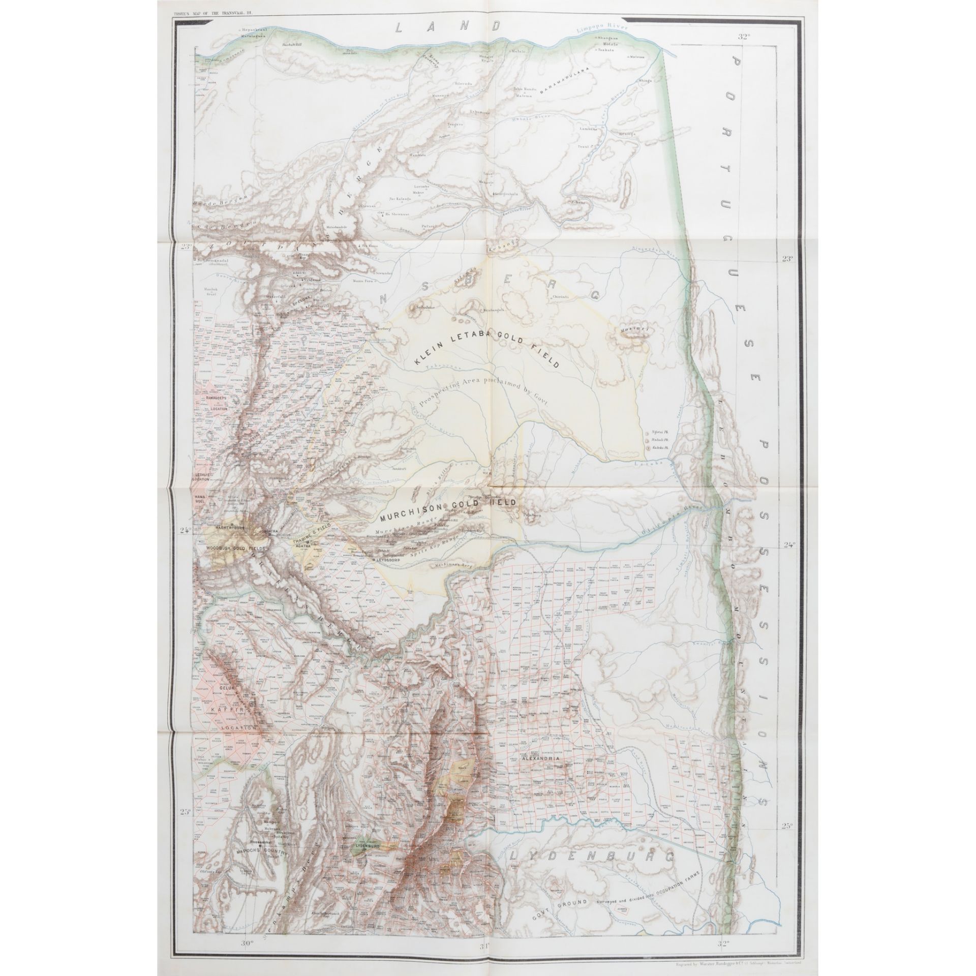 Fehr & Du Bois, publishers Troye's Map of the Transvaal - Bild 2 aus 6