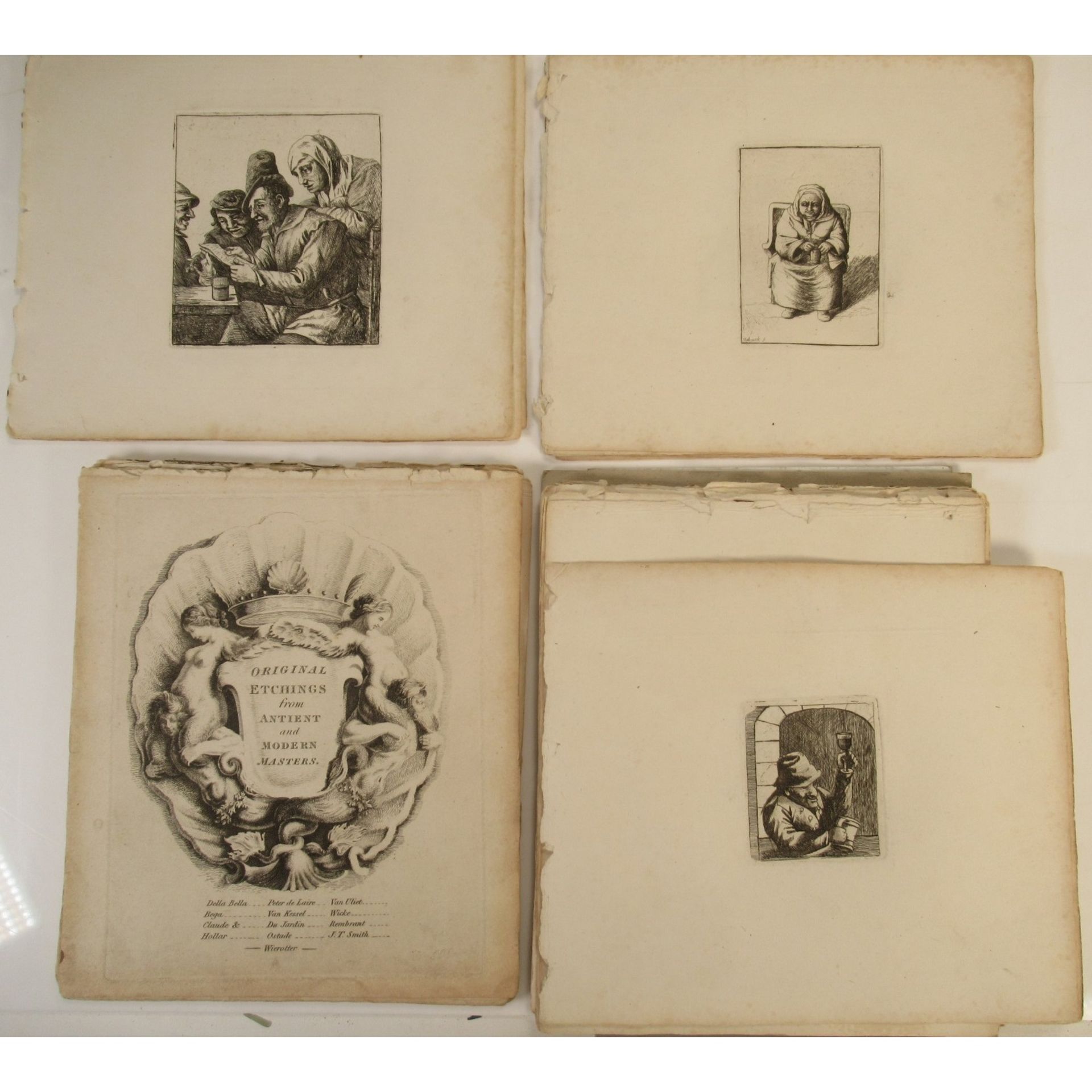 Original Etchings from Antient and Modern Masters Della Bella, Bega, Claude & Hollar, Peter de - Image 4 of 6