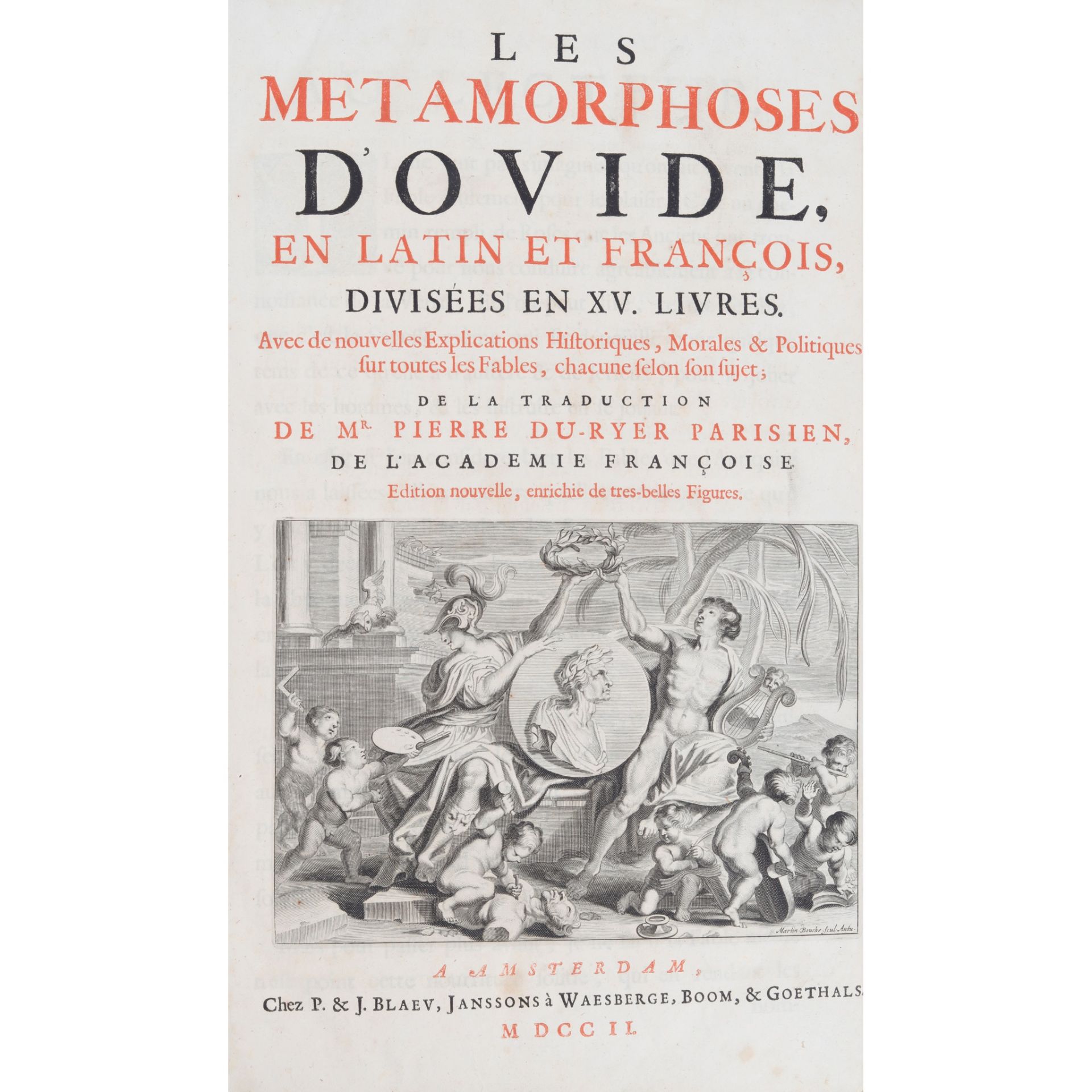 Ovidius Naso, Publius Les Métamorphoses d'Ovide en Latin et François