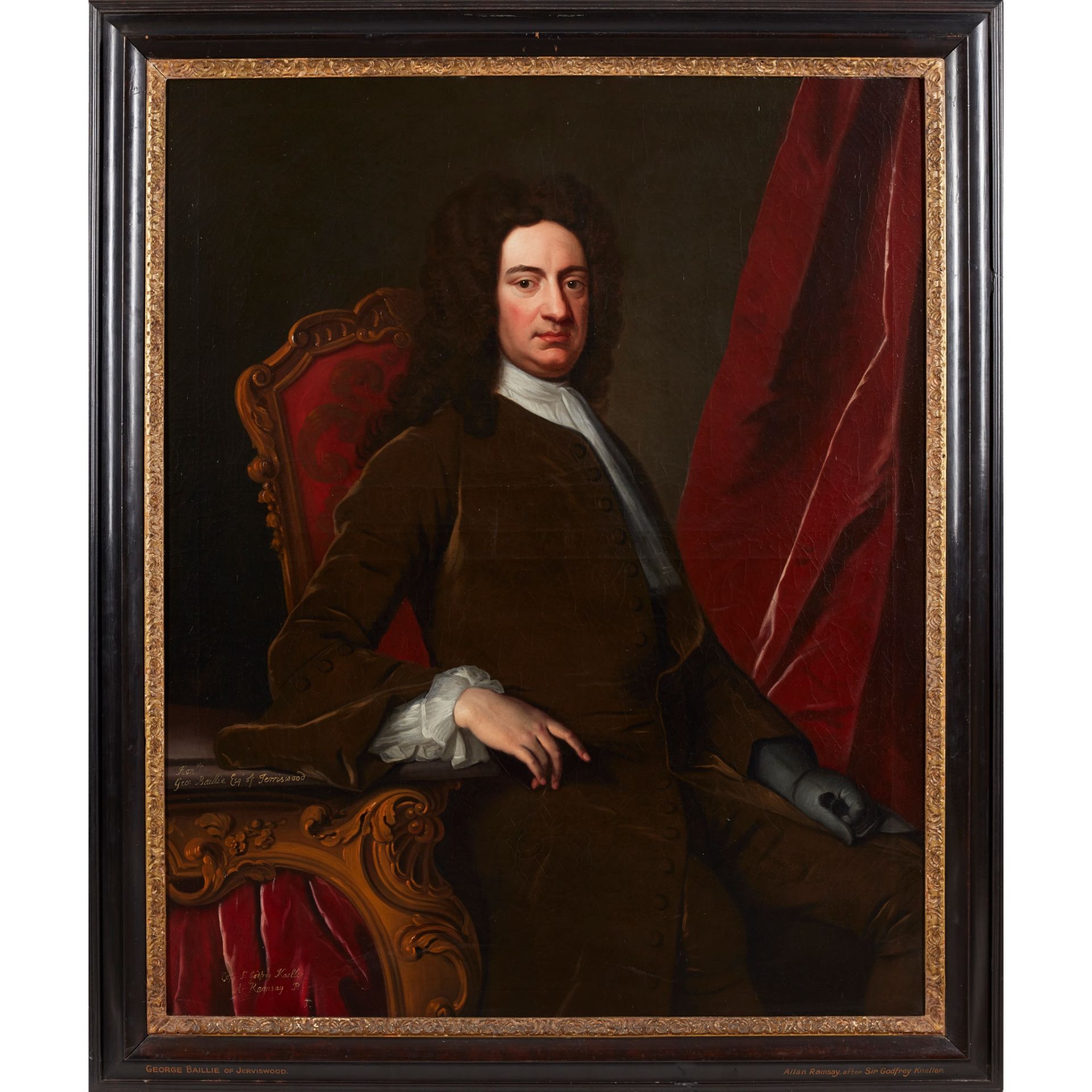 ALLAN RAMSAY (SCOTTISH 1713-1784) PORTRAIT OF GEORGE BAILLIE OF JERVISWOOD - Image 2 of 2