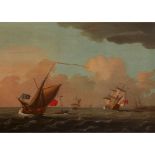 FOLLOWER OF PETER MONAMY BRITISH MEN OF WAR AND SAILING VESSELS OFF THE COAST