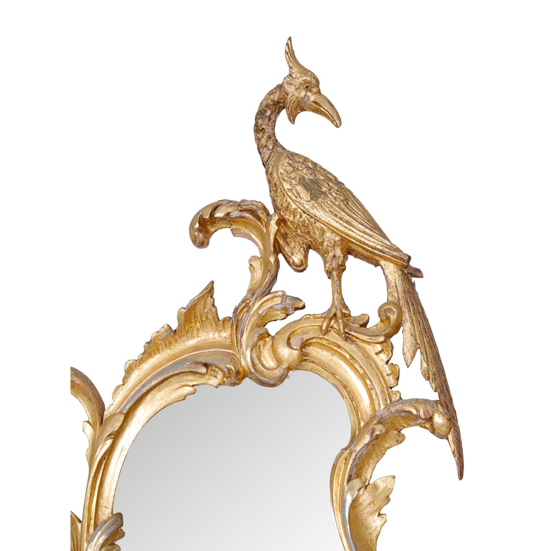 CHIPPENDALE STYLE GILT WOOD MIRROR 19TH CENTURY - Bild 3 aus 3