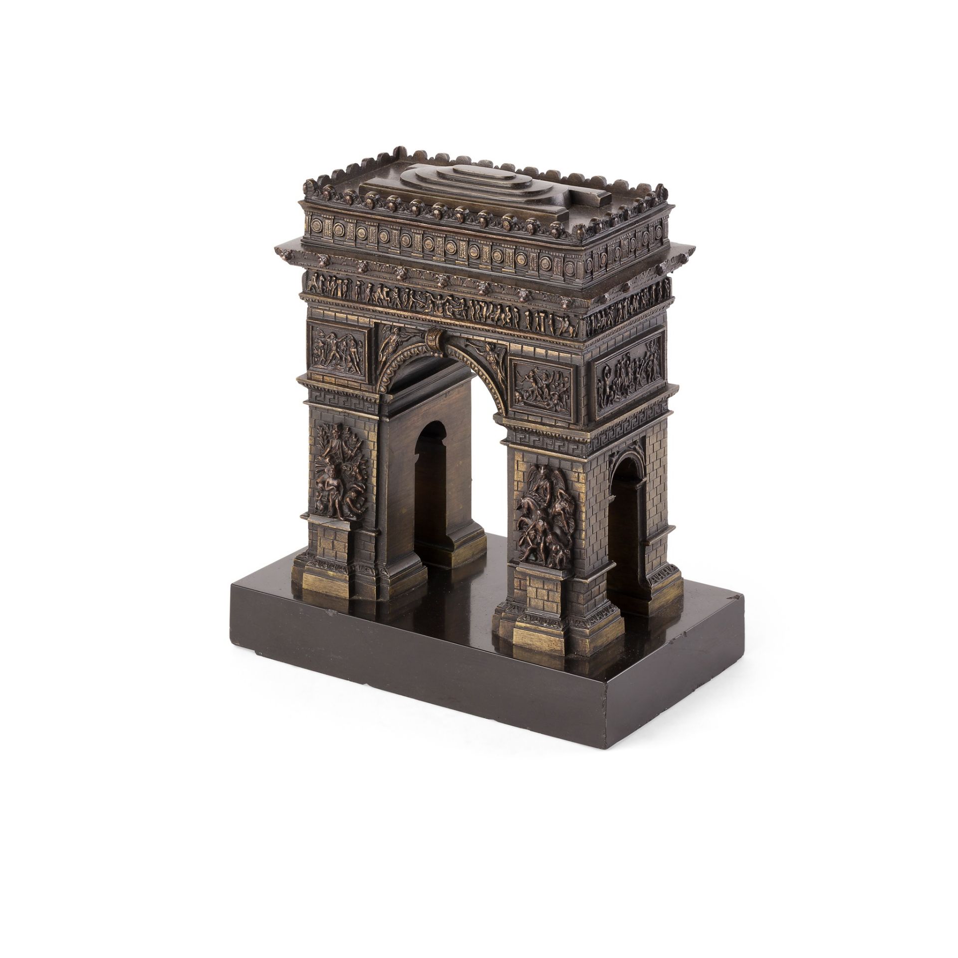 FRENCH BRONZE MODEL OF THE ARC DE TRIOMPHE LATE 19TH CENTURY