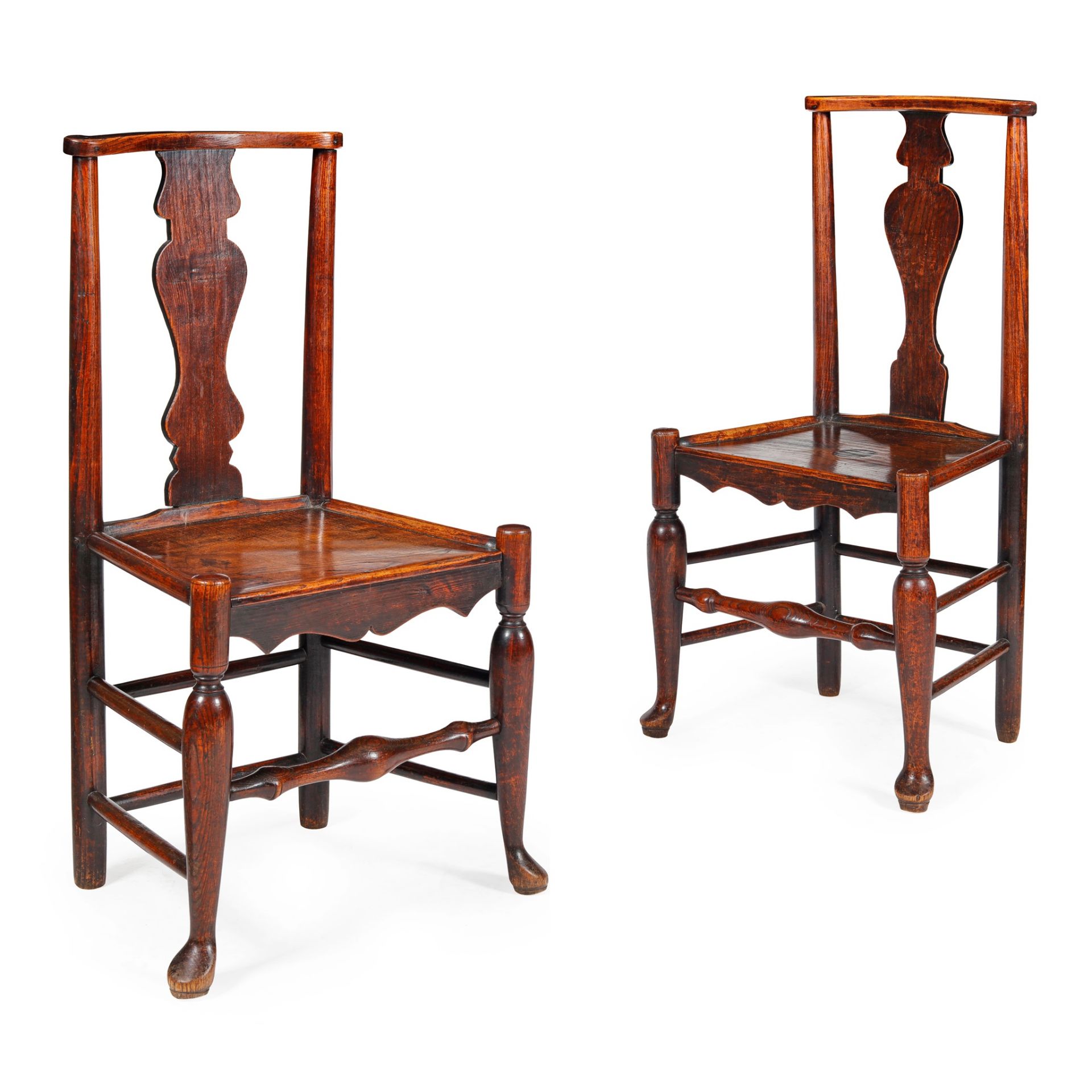 PAIR OF GEORGIAN PROVINCIAL ASH SIDE CHAIRS EARLY 19TH CENTURY