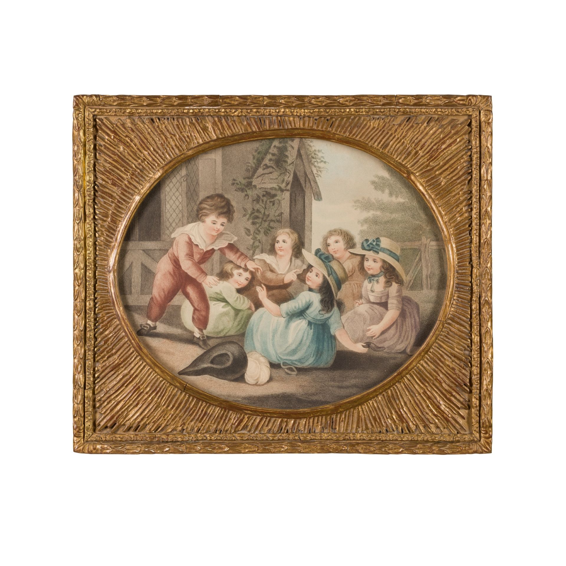 18TH CENTURY ENGLISH SCHOOL CHILDREN AT PLAY - Bild 2 aus 2