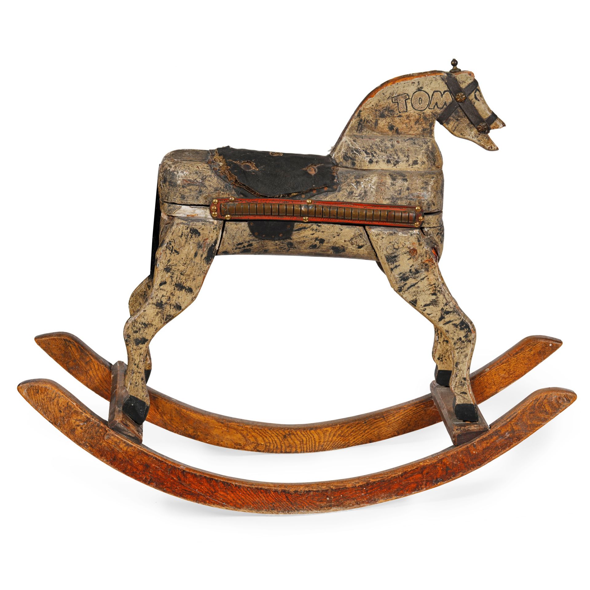 PRIMITIVE PAINTED ROCKING HORSE EARLY 20TH CENTURY