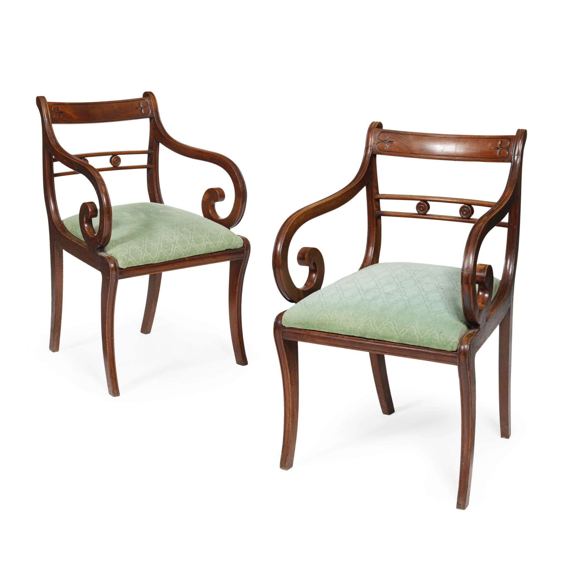 SET OF EIGHT REGENCY MAHOGANY DINING CHAIRS EARLY 19TH CENTURY - Image 2 of 2