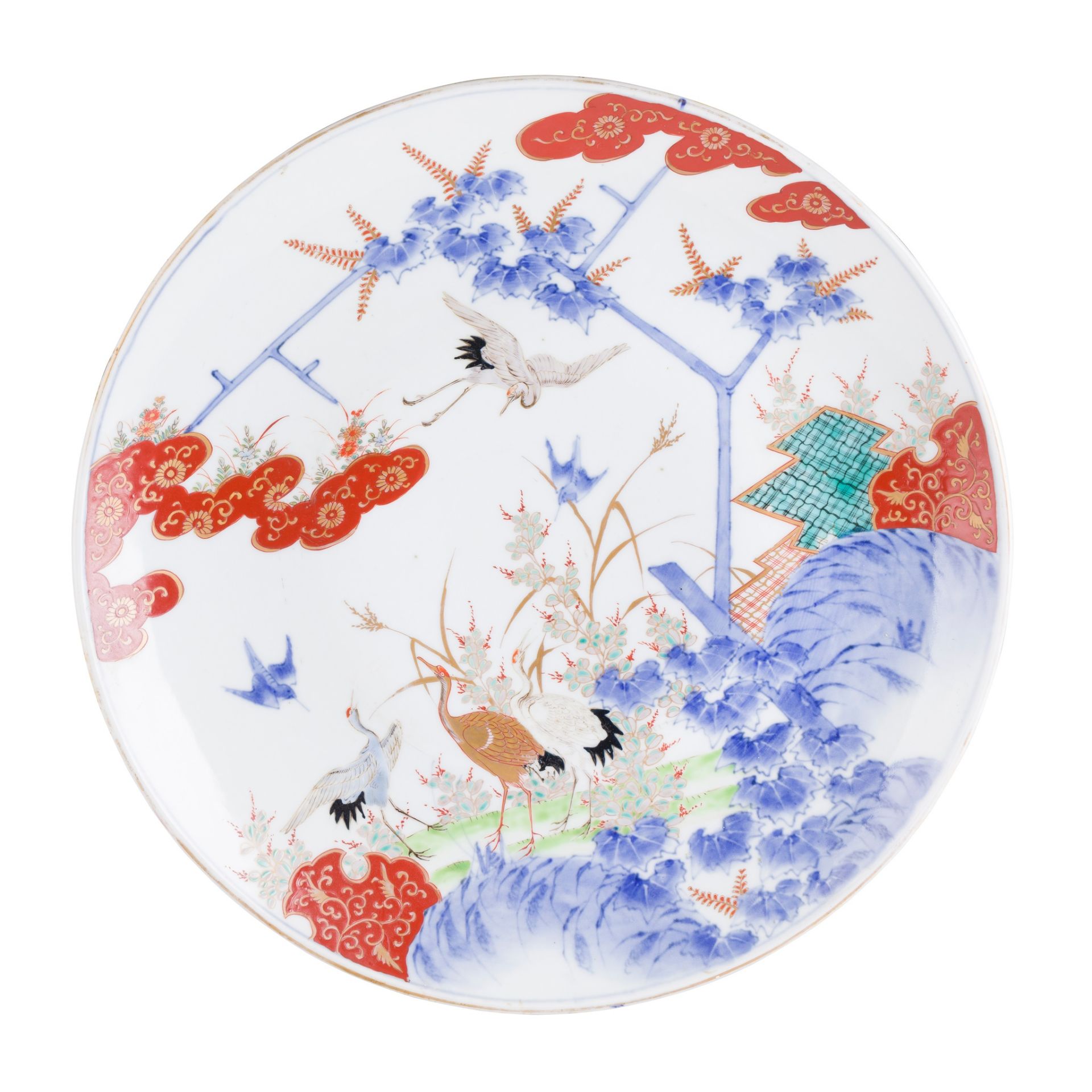 JAPANESE ARITA PORCELAIN CHARGER MEIJI PERIOD, LATE 19TH/EARLY 20TH CENTURY