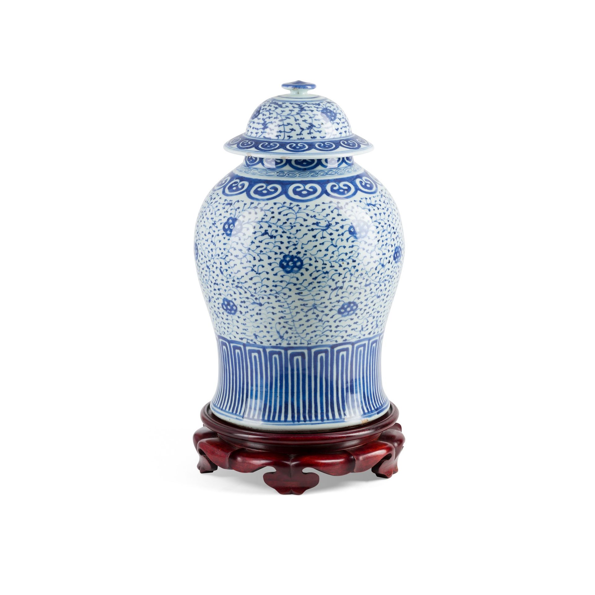 CHINESE BLUE AND WHITE PORCELAIN GINGER JAR LATE QING DYNASTY/REPUBLIC PERIOD, 19TH-20TH CENTURY