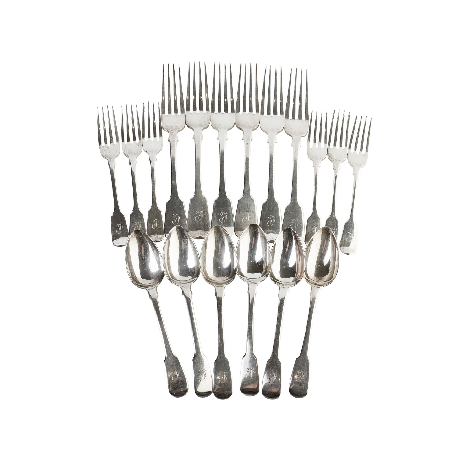 COLLECTION OF SILVER FLATWARE