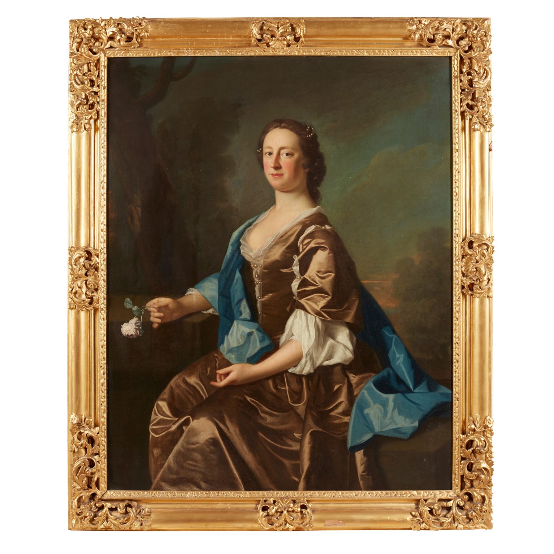 ALLAN RAMSAY (SCOTTISH 1713-1784) THREE QUARTER LENGTH PORTRAIT OF MRS RALPH FREMAN - Image 2 of 2