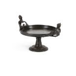 FRENCH PATINATED BRONZE TAZZA MID 19TH CENTURY