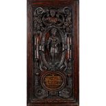 FRENCH CARVED MAHOGANY PANEL 19TH CENTURY