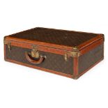 LOUIS VUITTON MONOGRAMMED LEATHER SUITCASE 20TH CENTURY