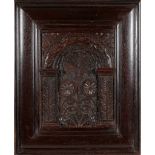 CARVED OAK PANEL 17TH CENTURY