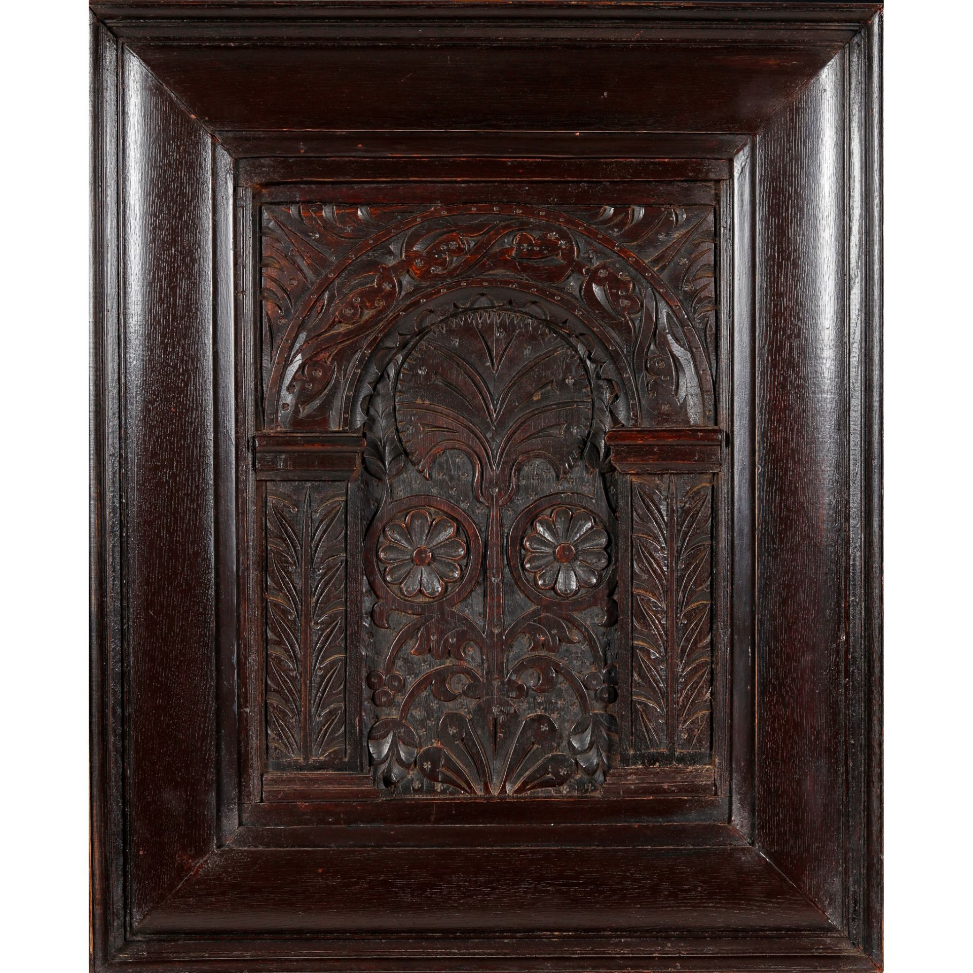 CARVED OAK PANEL 17TH CENTURY