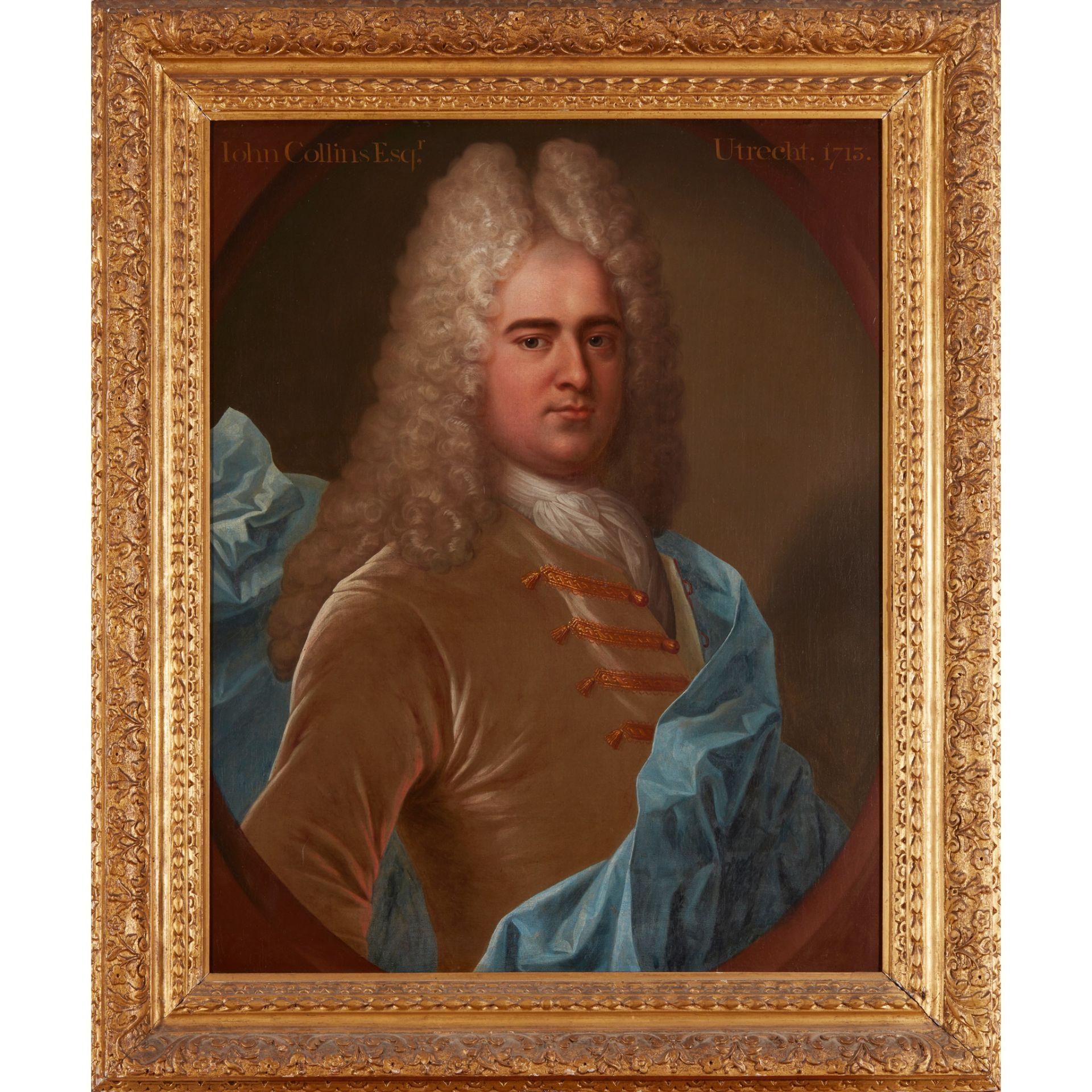 18TH CENTURY FLEMISH SCHOOL HALF LENGTH PORTRAIT OF JOHN COLLINS - Image 2 of 2