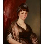 THOMAS PHILLIPS HALF LENGTH PORTRAIT OF MRS SCOTT OF HARDEN, DAUGHER OF LADY EGREMONT - 1799